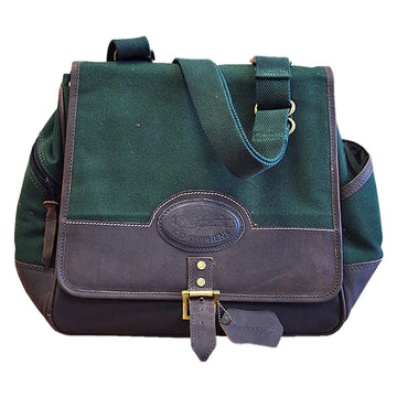 11”W x 12”H x 6”D Hunting Field Bag Leather Canvas